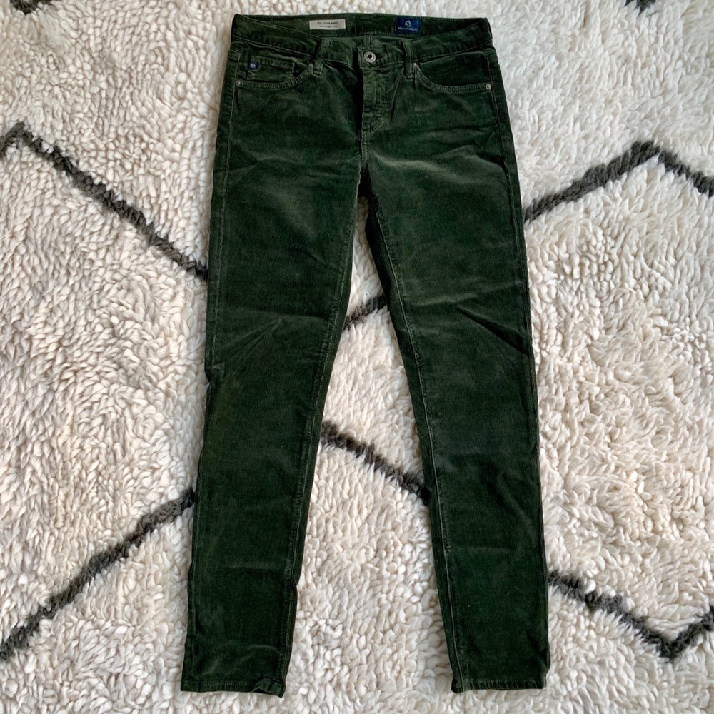 Green corduroy jeans from AG